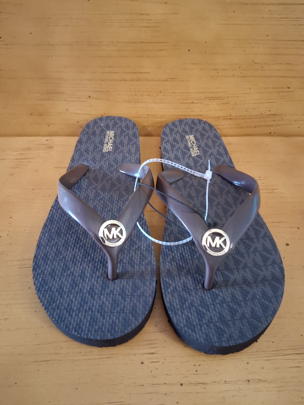 Michael Kors MK Logo Navy Flip Flops